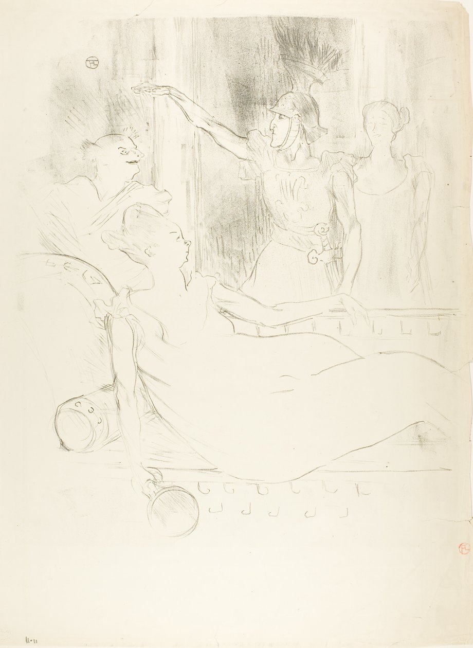 Madame Simon-Girard, Brasseur und Guy in La belle Hélène von Henri de Toulouse Lautrec