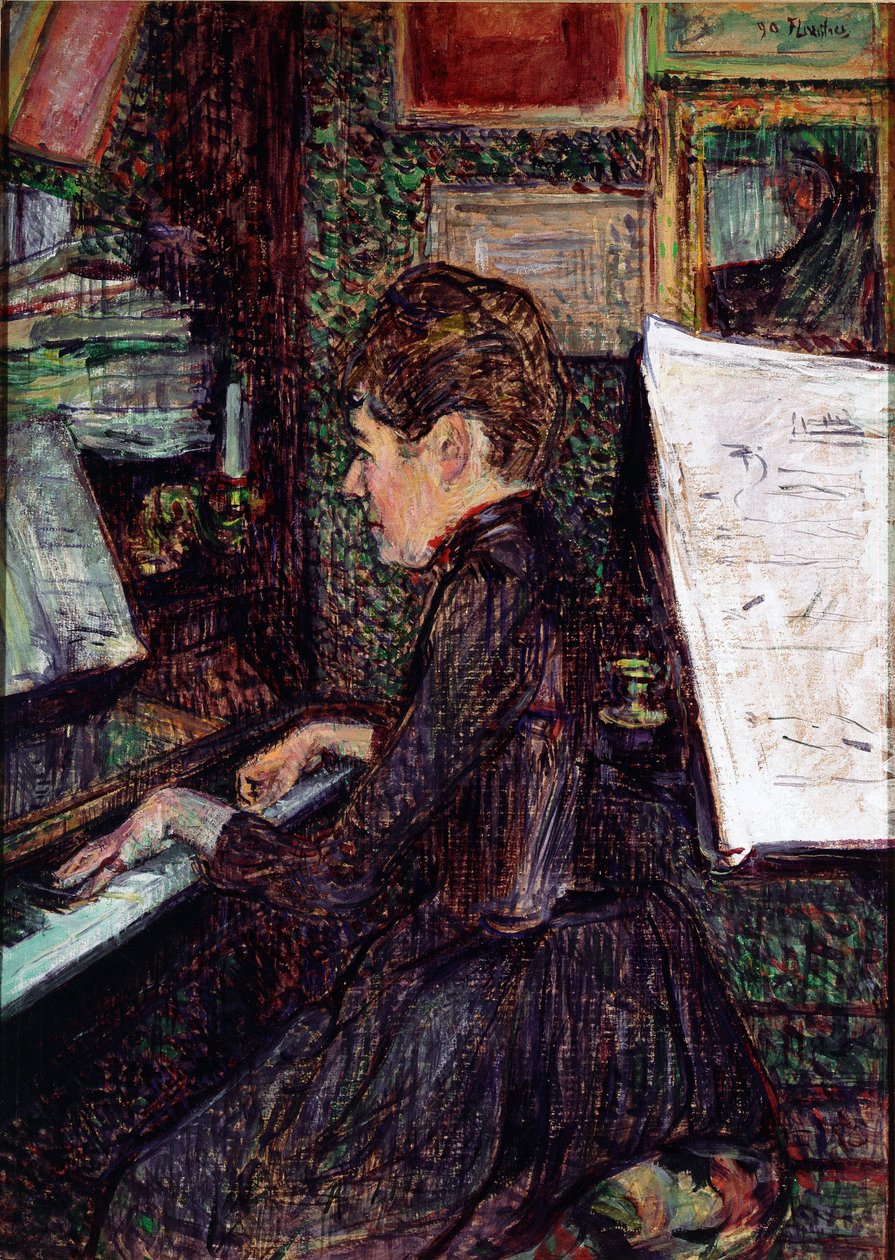 Miss Dihau am Klavier von Henri de Toulouse Lautrec