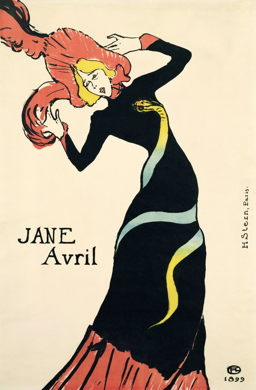 Plakat für Jane Avril, 1899 von Henri de Toulouse Lautrec