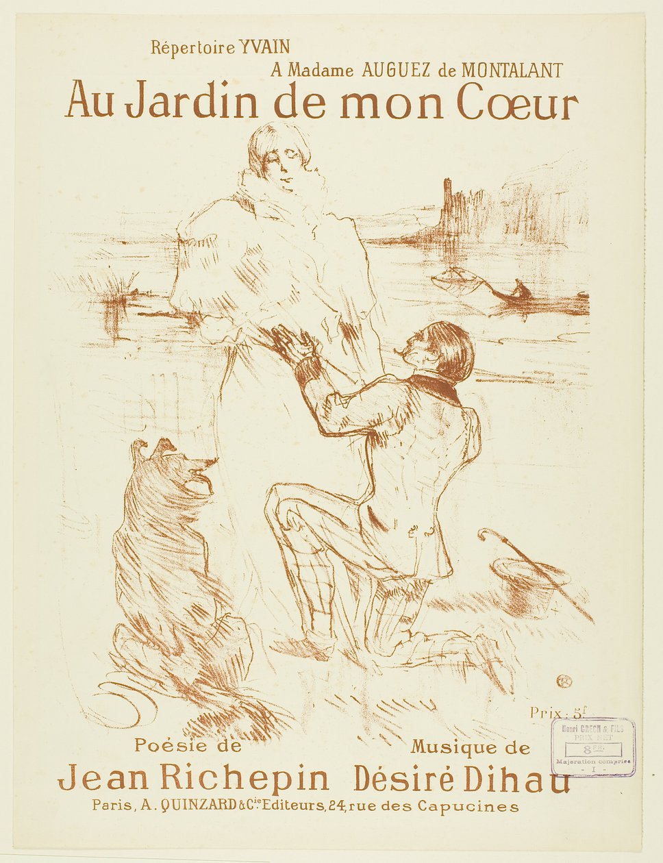 Heiratsantrag (erste Platte) von Henri de Toulouse Lautrec