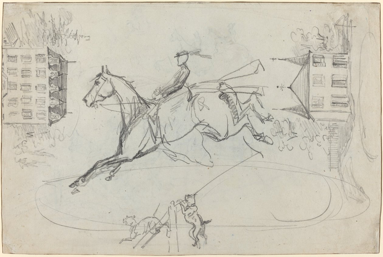 Blatt mit Skizzen von Henri de Toulouse Lautrec