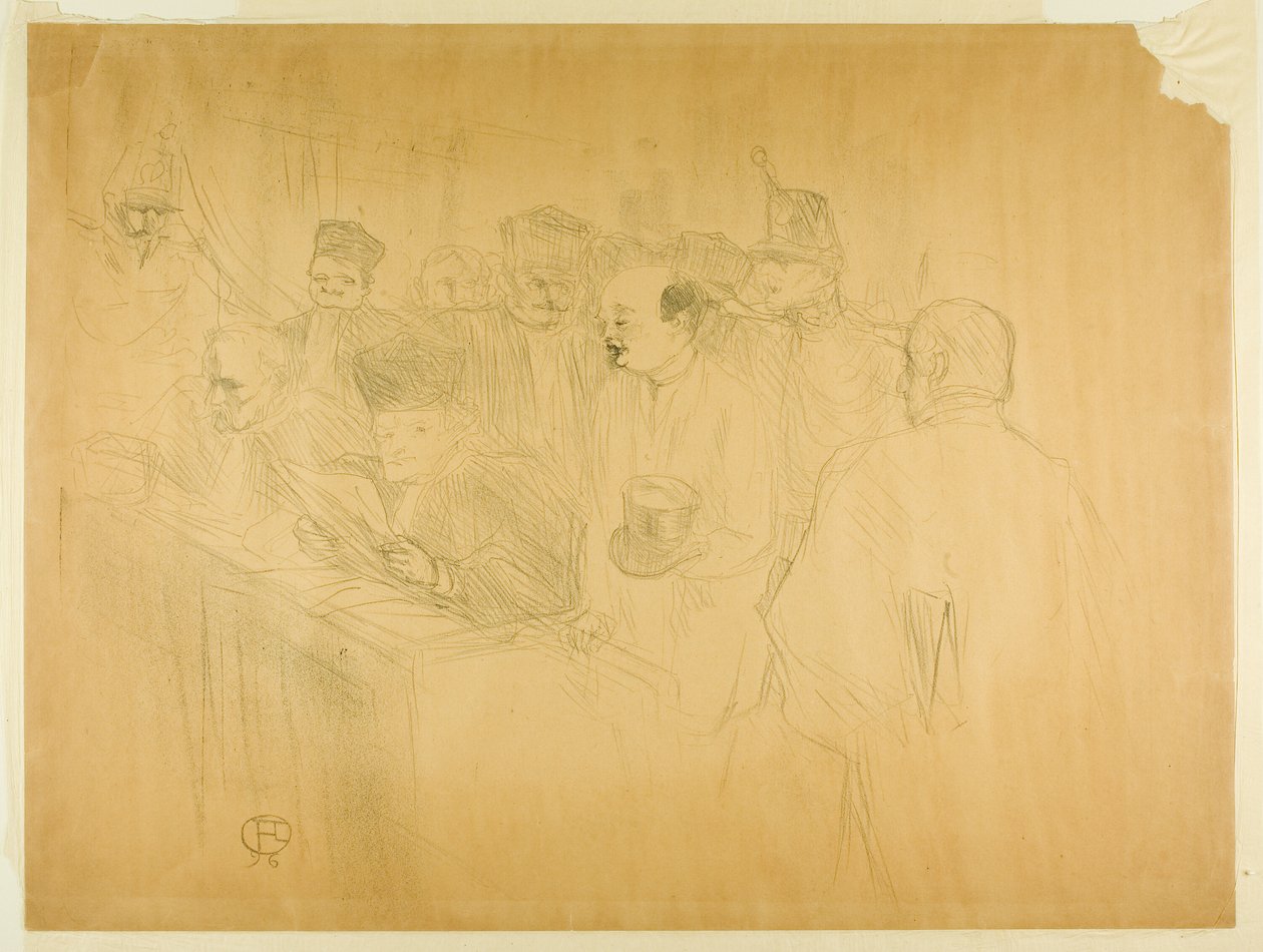 Der Arton-Prozess (dritte Tafel) von Henri de Toulouse Lautrec