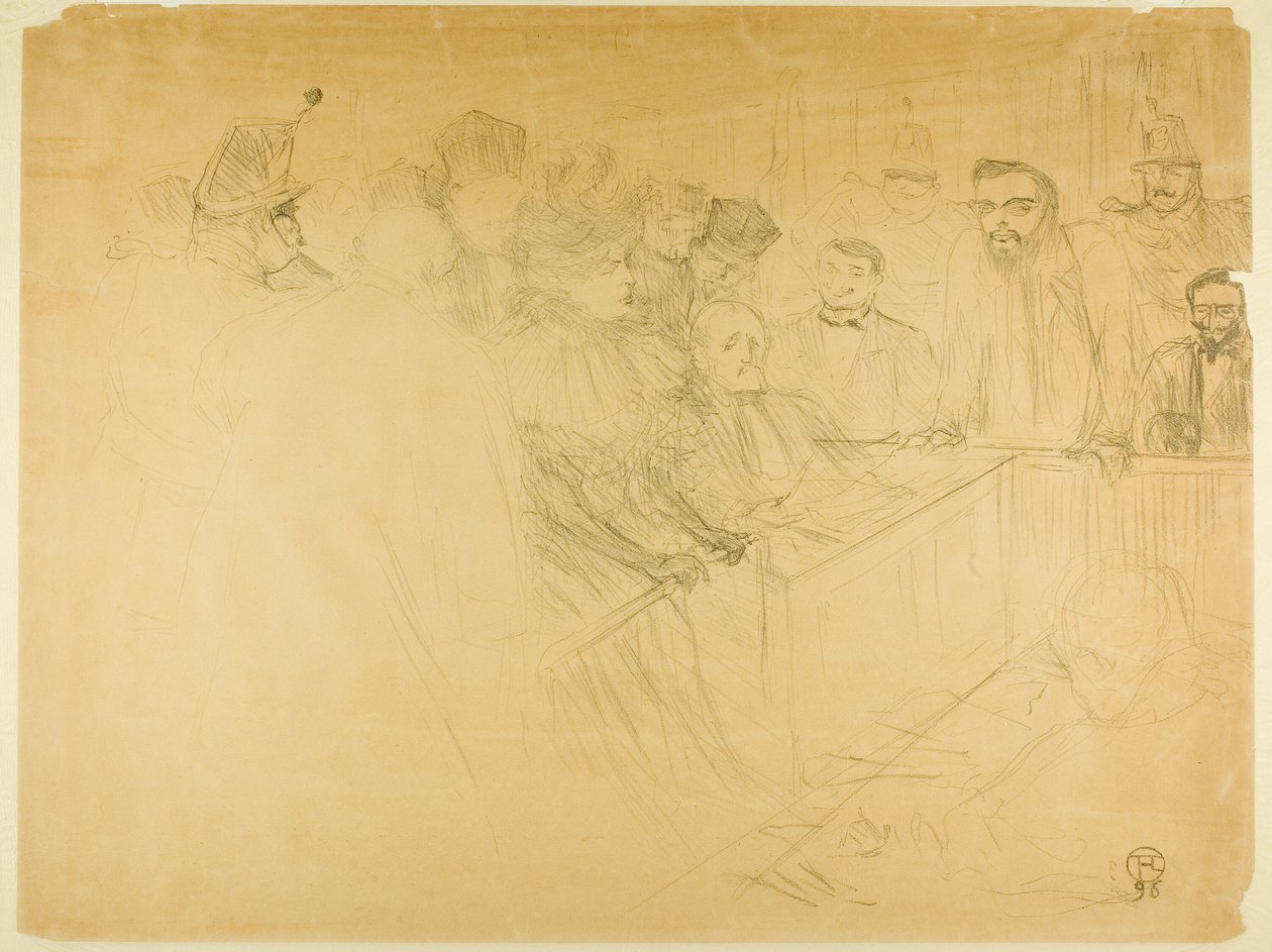 Der Arton-Prozess (dritte Platte) von Henri de Toulouse Lautrec