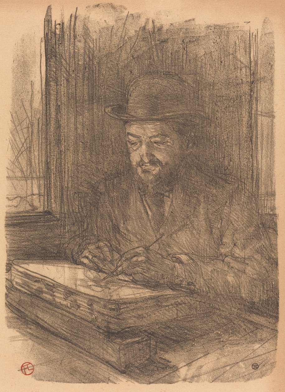 Der gute Graveur - Adolphe Albert von Henri de Toulouse Lautrec