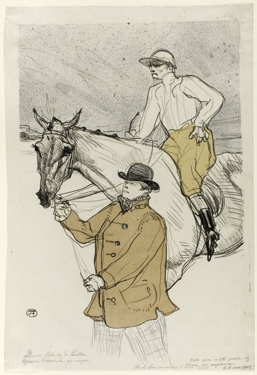 Der Jockey geht zum Start von Henri de Toulouse Lautrec
