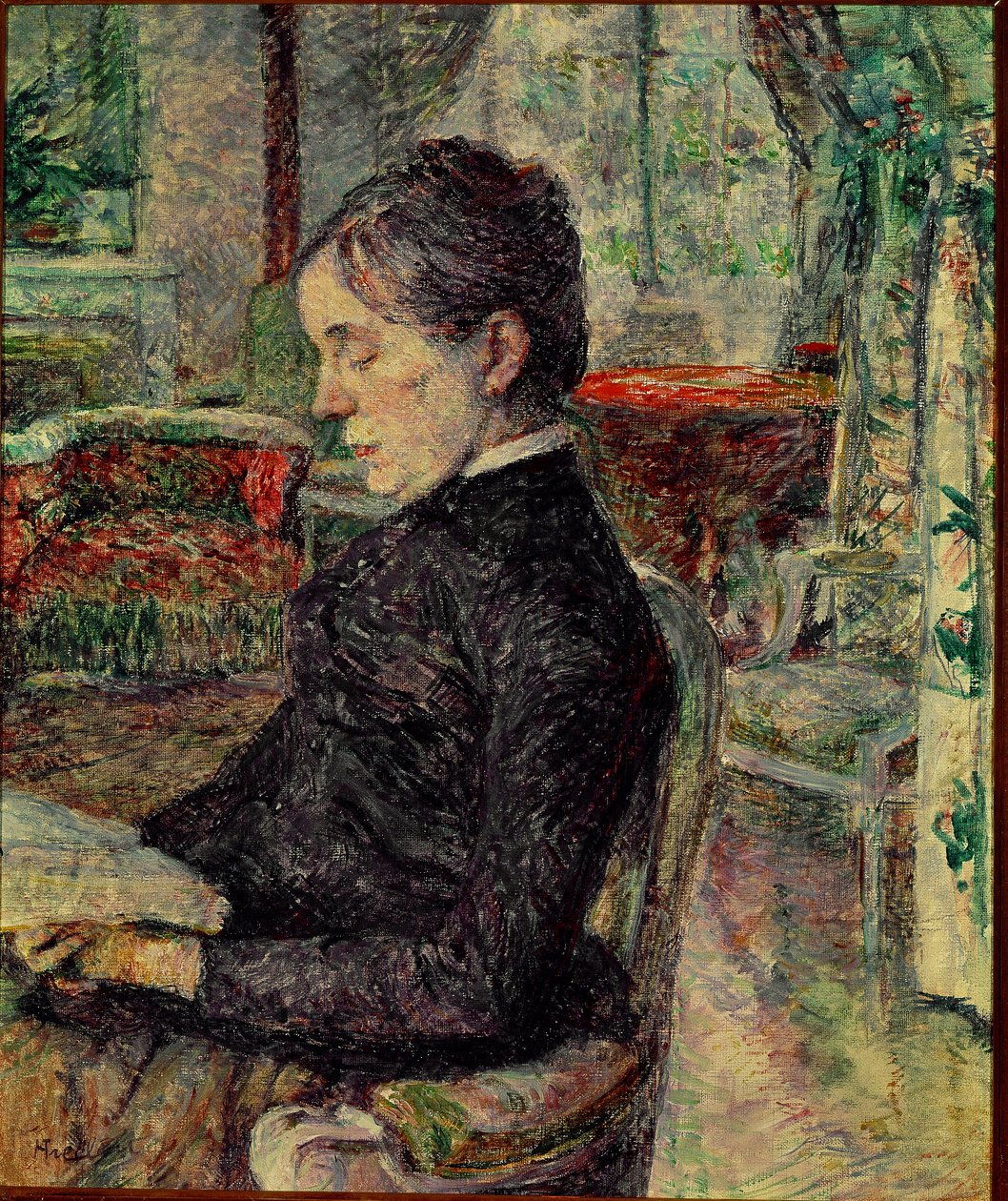 Die Mutter des Malers im Salon in Malrome. Gemälde von Henri de Toulouse-Lautrec von Henri de Toulouse Lautrec