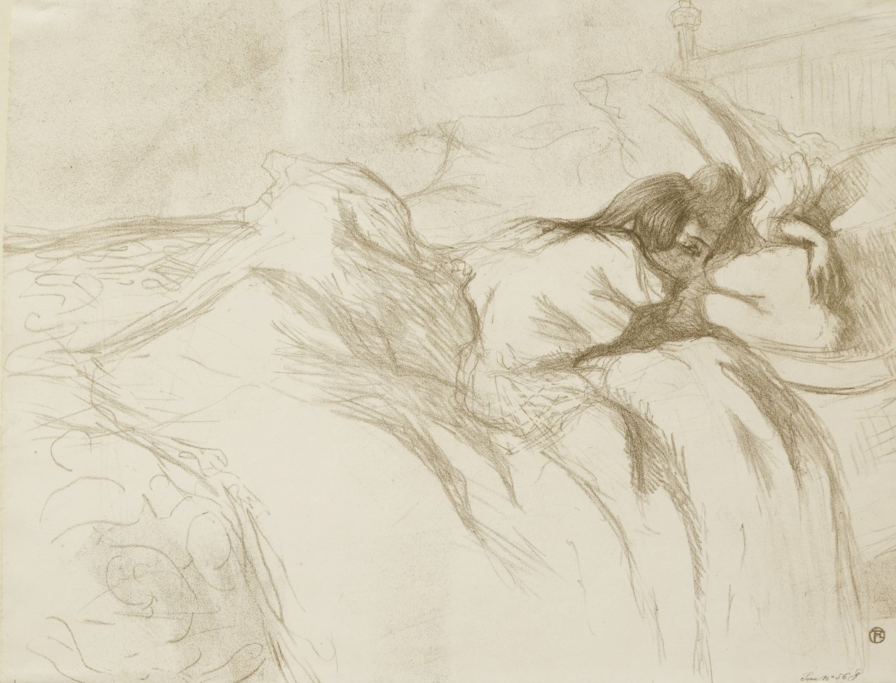 Liegende Frau - Aufwachen, 1896 von Henri de Toulouse-Lautrec