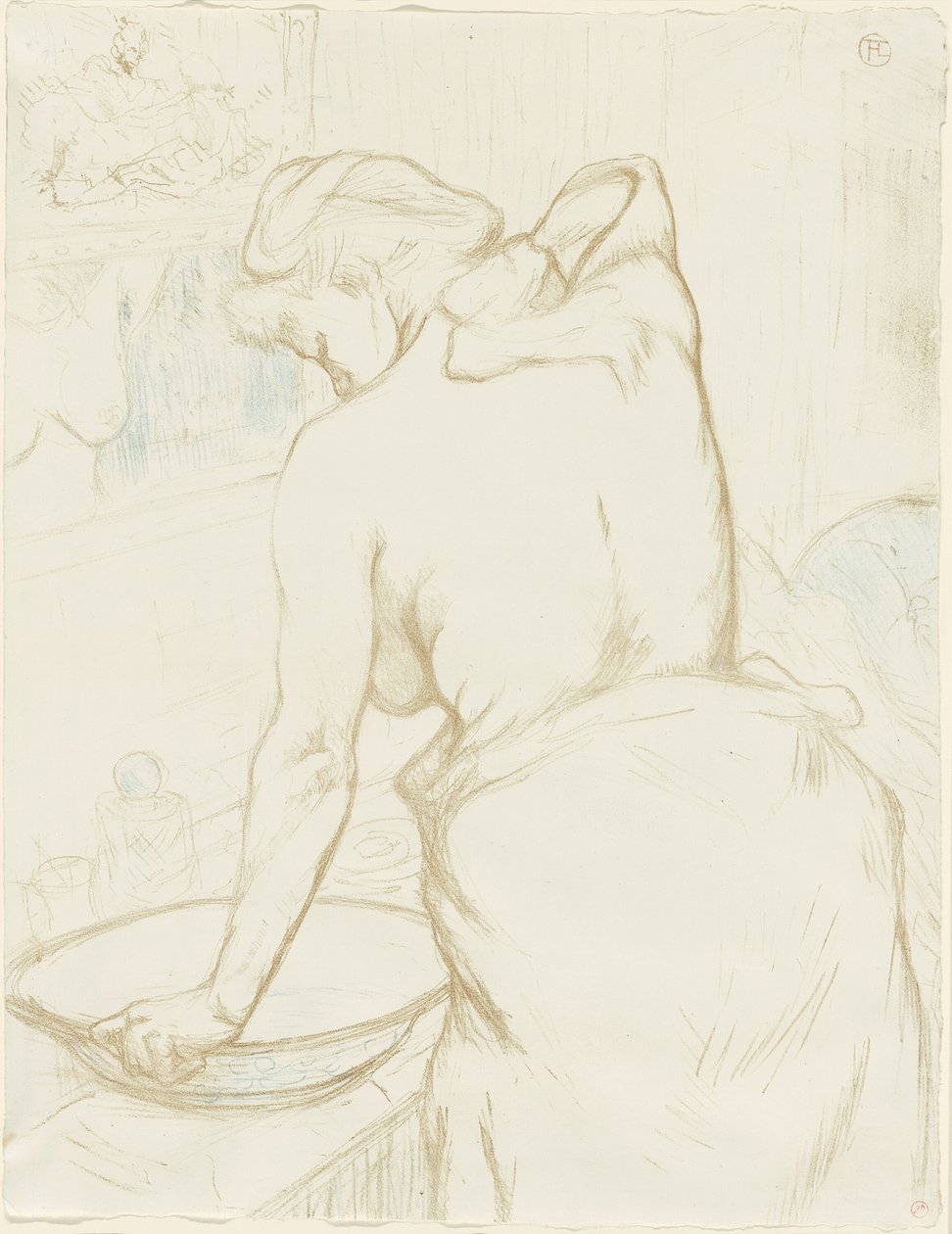 Frau beim Waschen—Die Toilette, Platte fünf aus Elles von Henri de Toulouse Lautrec