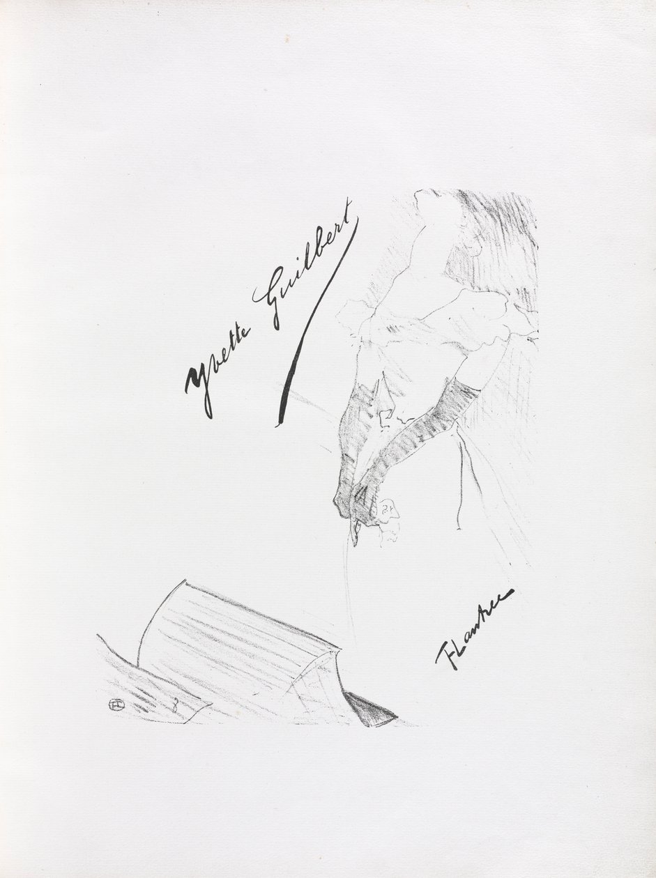 Yvette Guilbert-Englische Serie: Frontispiz von Henri de Toulouse Lautrec