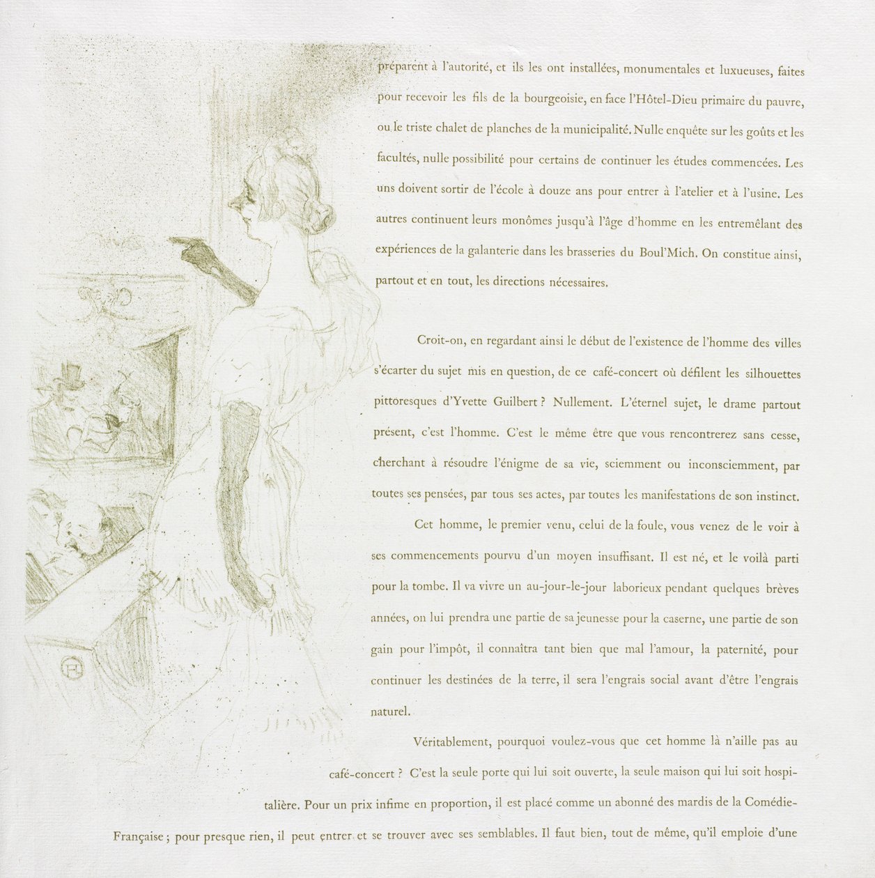 Yvette Guilbert-Französische Serie: Nr. 6, 1894 von Henri de Toulouse Lautrec