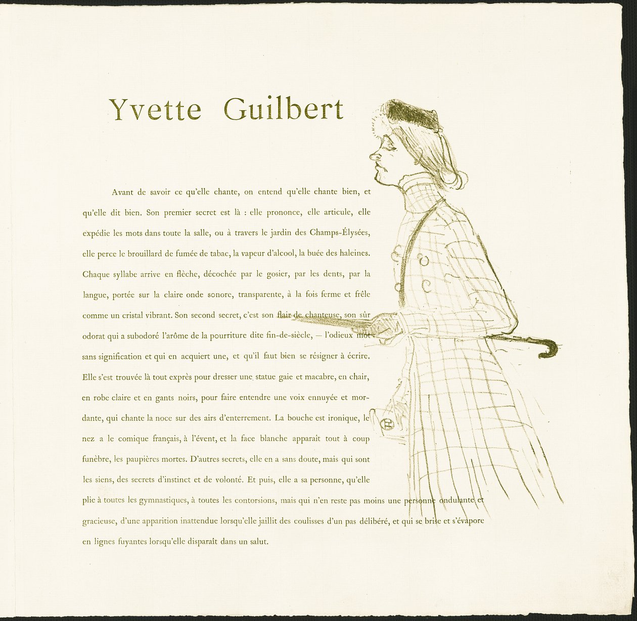 Yvette Guilbert von Henri de Toulouse Lautrec