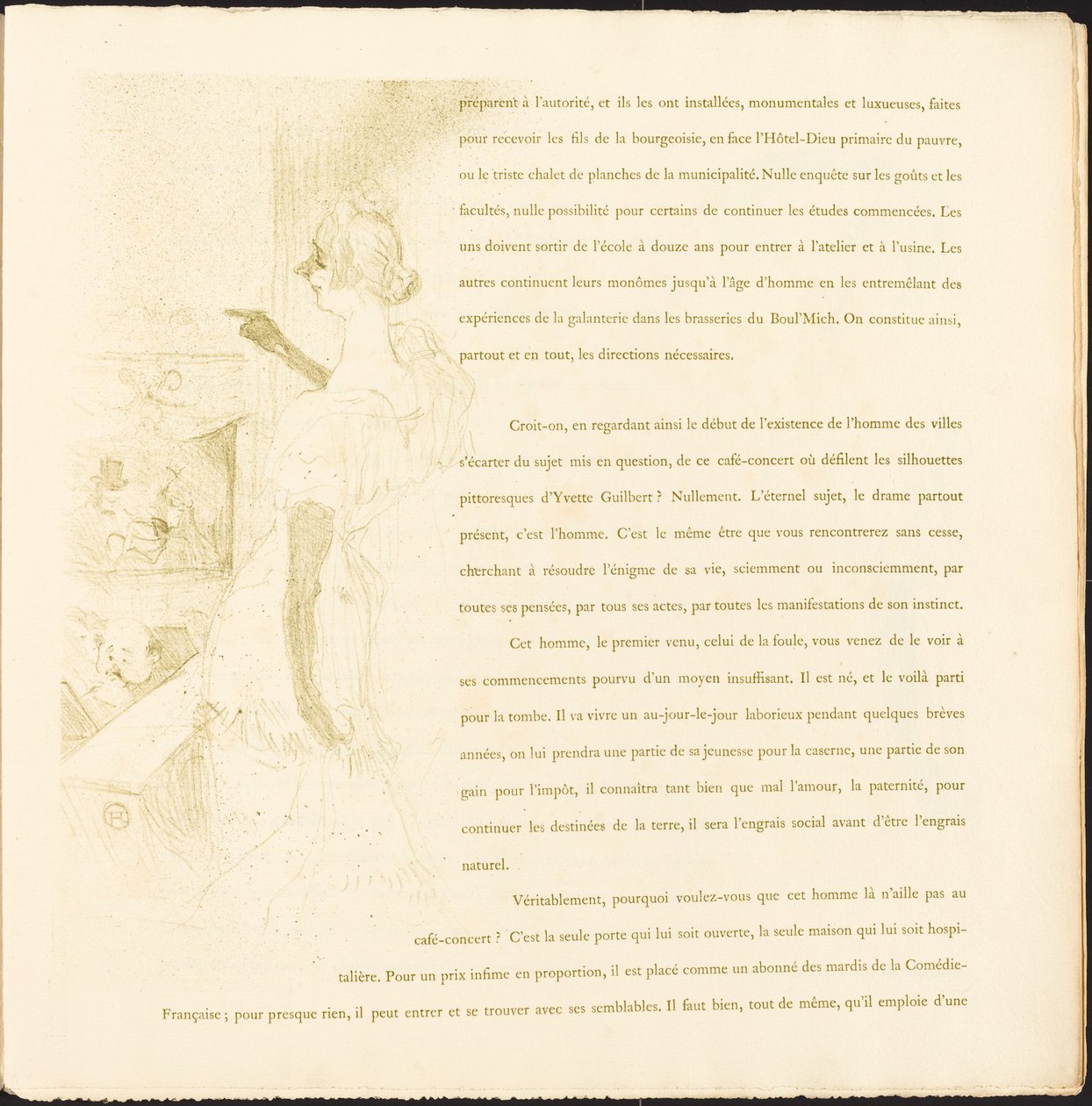 Yvette Guilbert, 1894 von Henri de Toulouse Lautrec