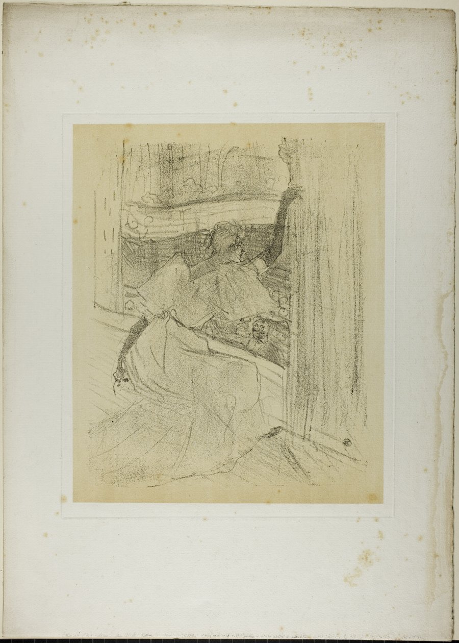 Yvette Guilbert verbeugt sich, aus Yvette Guilbert von Henri de Toulouse Lautrec