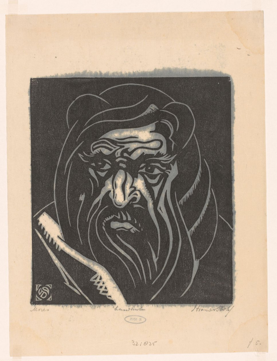 Moses von Henri van der Stok (signed by artist)