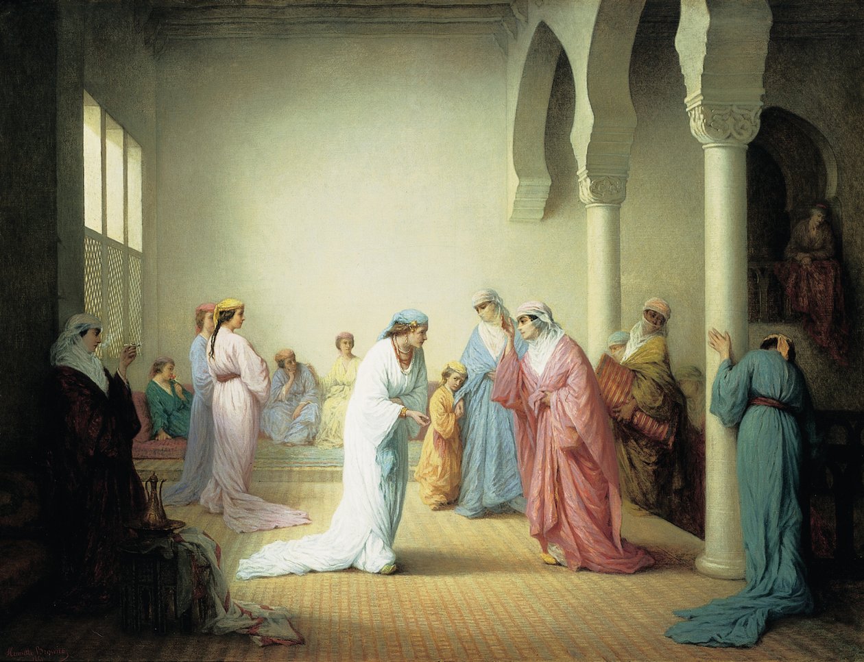 Die Ankunft im Harem in Konstantinopel, 1861 von Henriette Browne