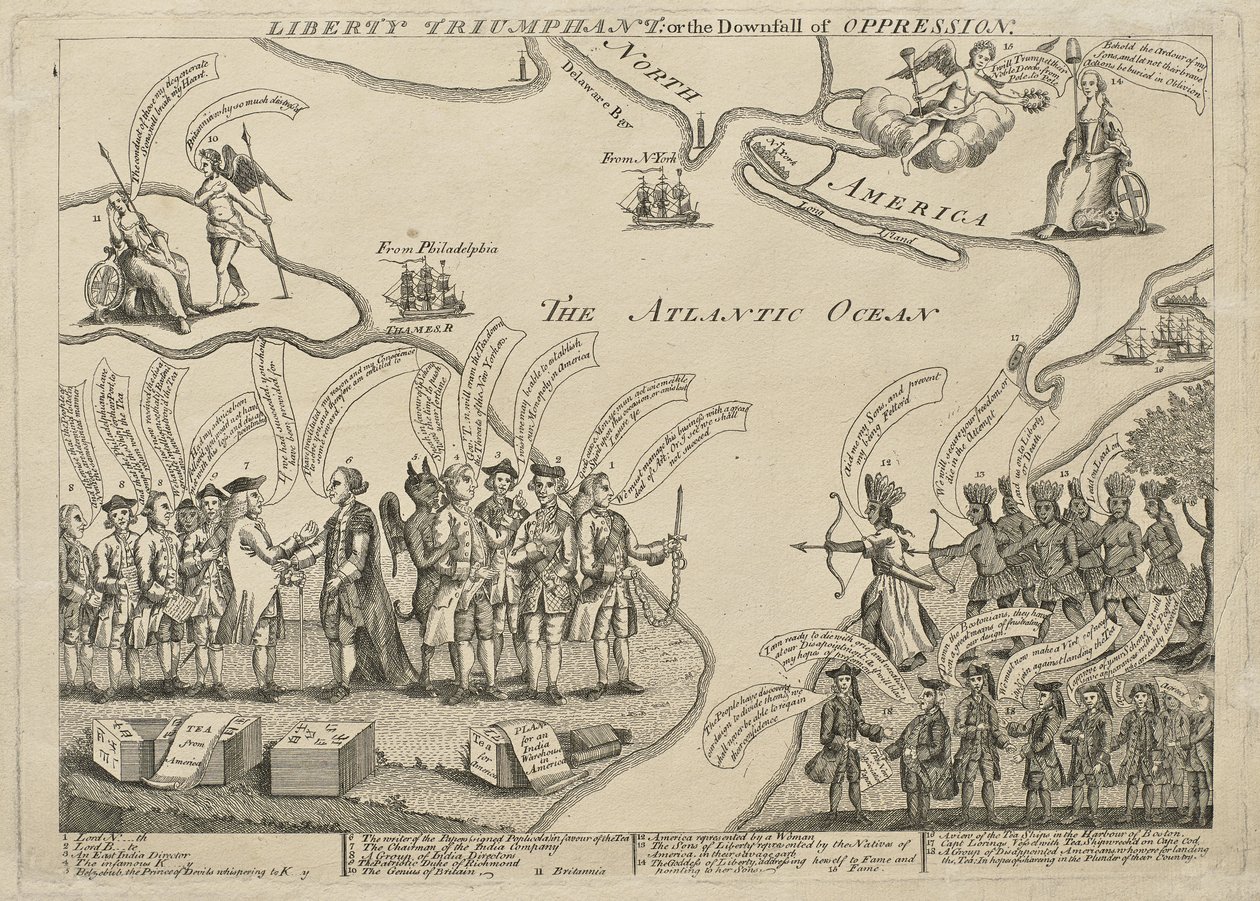 Triumph der Freiheit (oder Der Untergang der Unterdrückung), ca. 27. Dezember 1779-vor April 1774 von Henry Dawkins