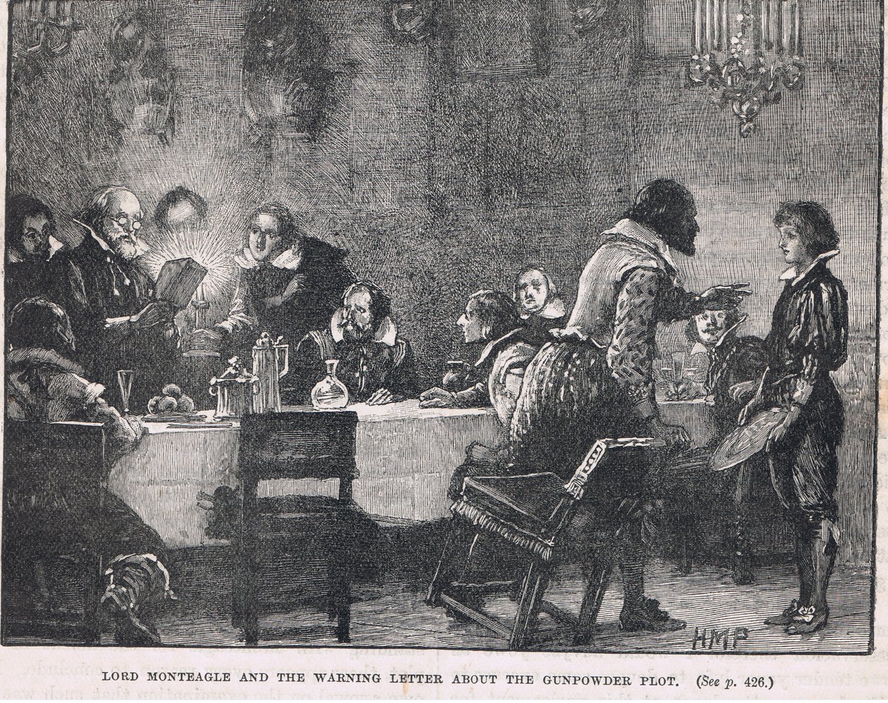 Lord Monteagle und der Warnbrief über das Schießpulverkomplott, 1605 von Henry Marriott Paget