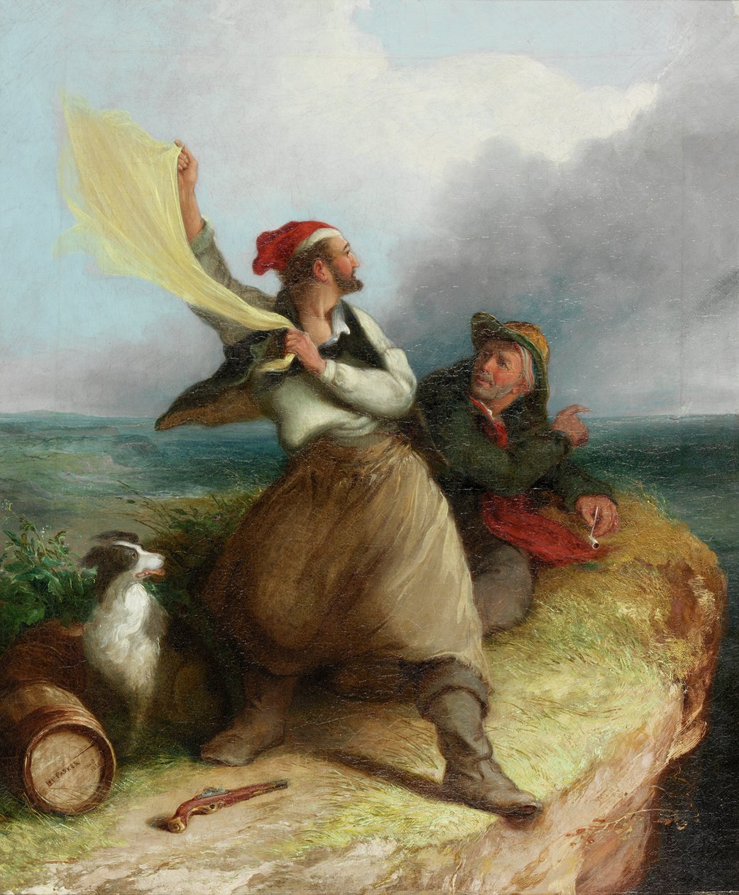 Schmuggler auf der Lauer, 1850 von Henry Perlee Parker