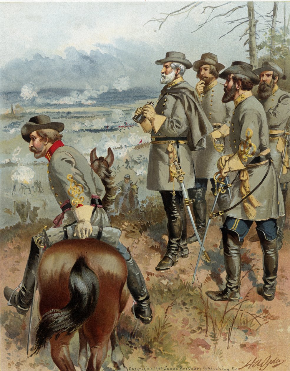 Gen. Robt. E. Lee in Fredericksburg, 13. Dezember 1862, veröffentlicht 1900 von Henry Alexander Ogden