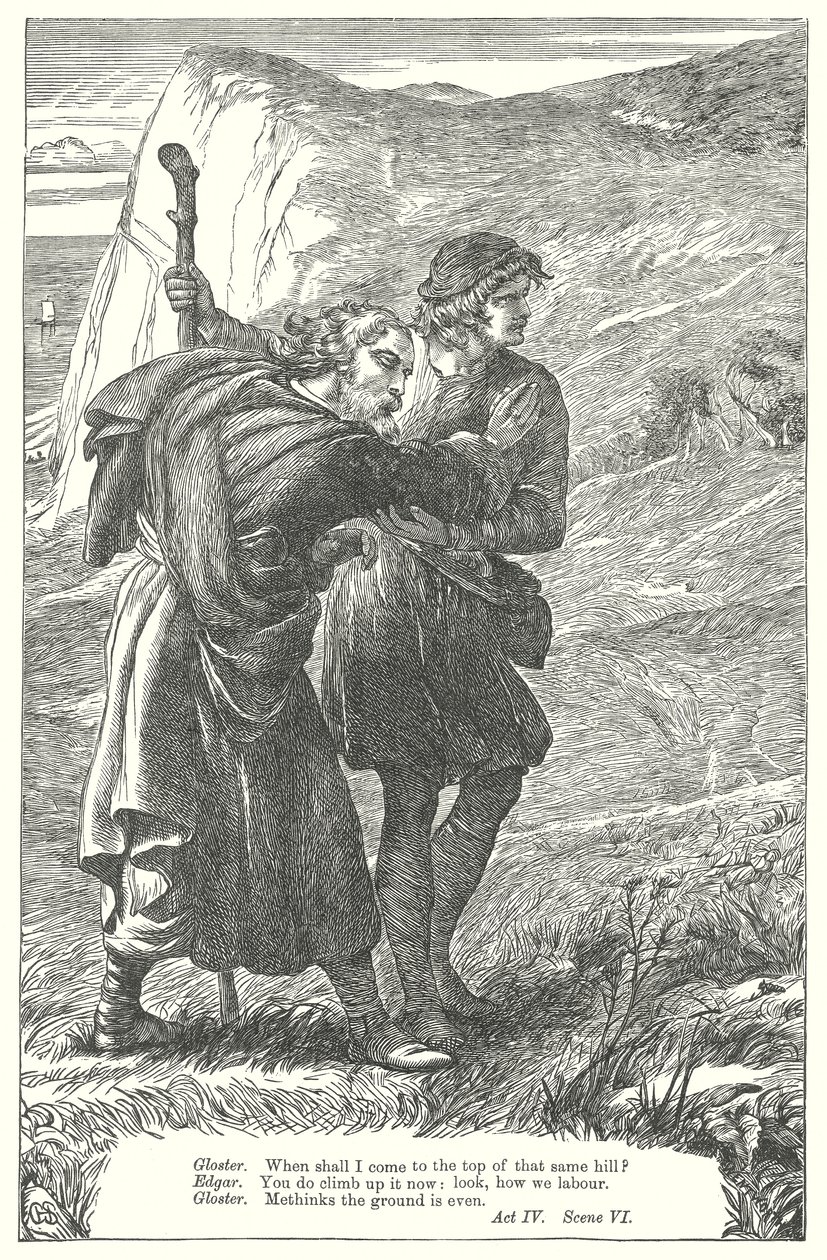 König Lear (Gravur) von Henry Courtney (after) Selous