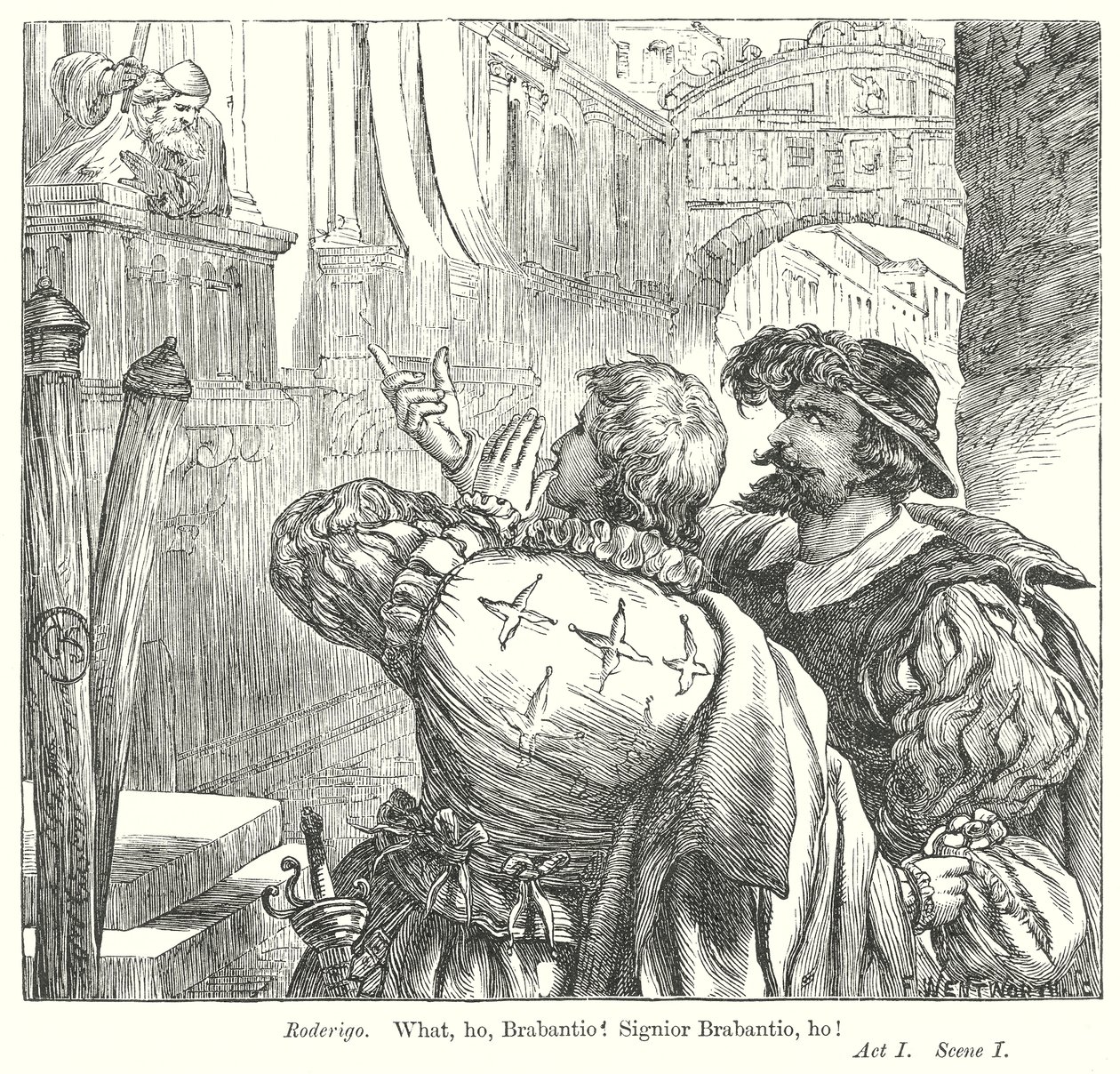 Othello (Gravur) von Henry Courtney (after) Selous