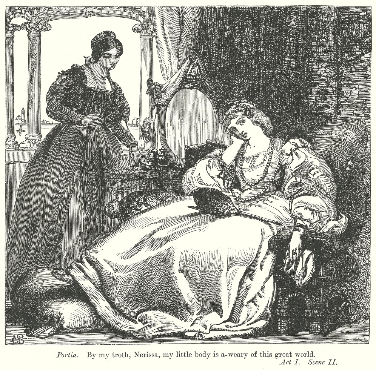 Der Kaufmann von Venedig (Gravur) von Henry Courtney (after) Selous