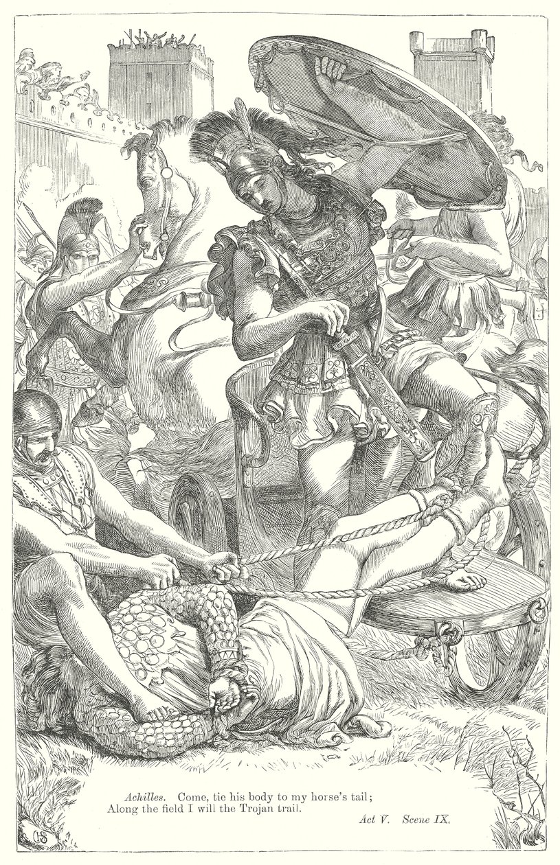 Troilus und Cressida (Gravur) von Henry Courtney (after) Selous