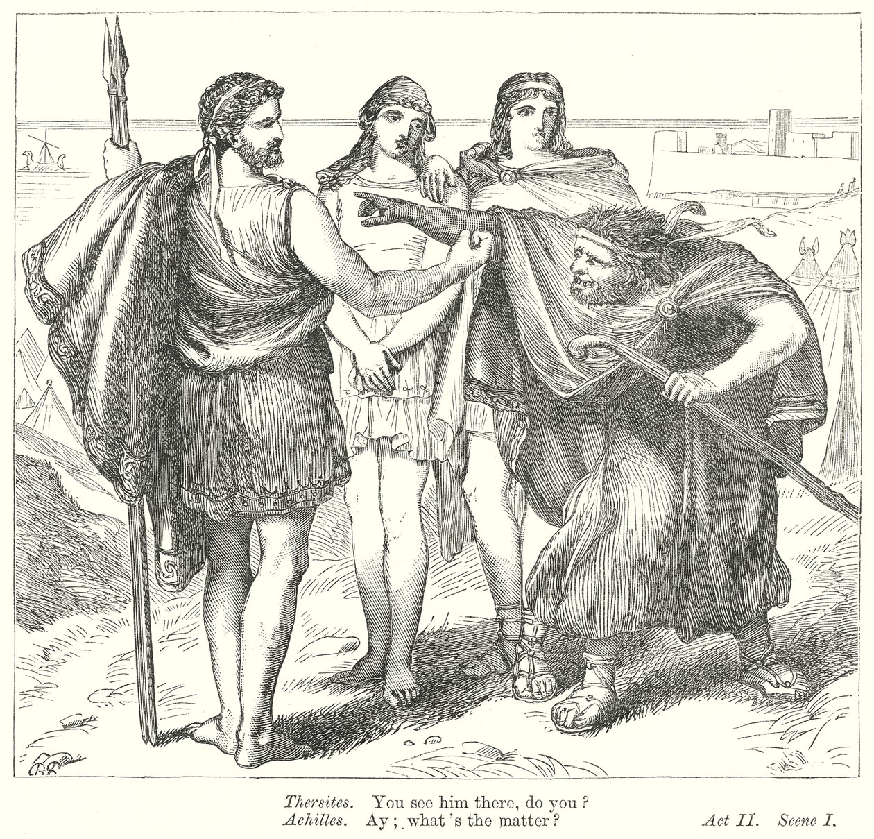Troilus und Cressida (Gravur) von Henry Courtney (after) Selous