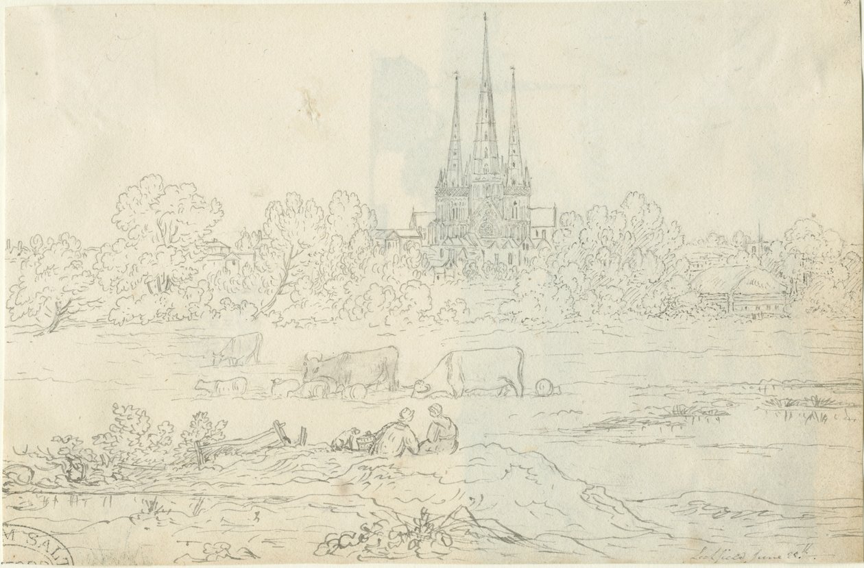 Lichfield Kathedrale - Ostansicht von Henry Curzon Allport