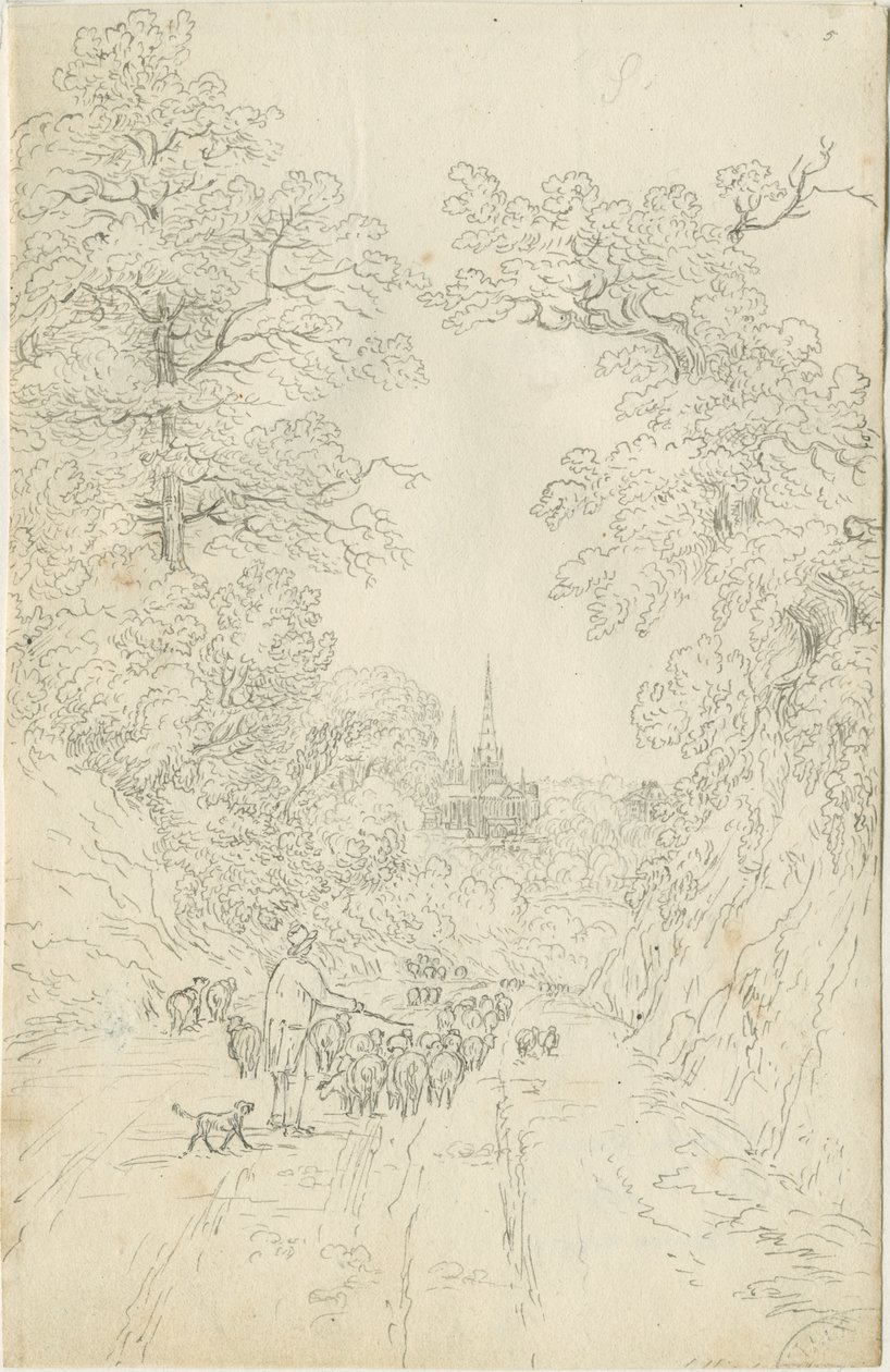 Lichfield Kathedrale - Südostansicht von Henry Curzon Allport