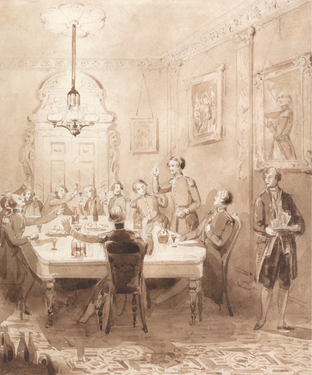 Das Leben eines Edelmanns: Szene die Siebte - Der Speisesaal von Henry Dawe