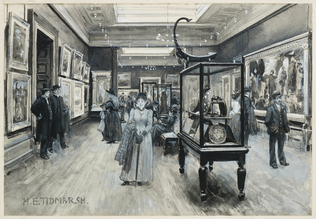 Innenansicht der Kunstgalerie von Henry Edward Tidmarsh