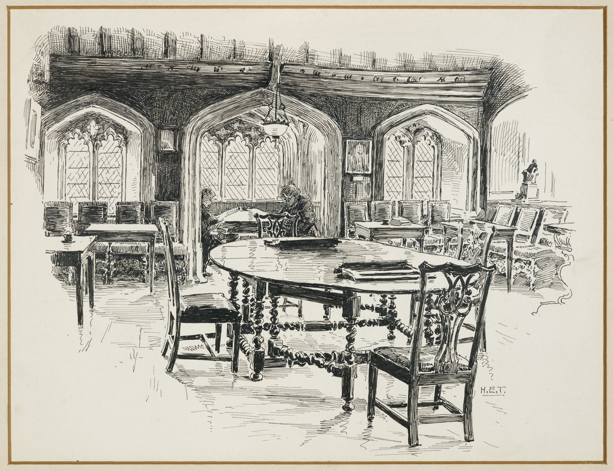 Der Lesesaal, Chetham College von Henry Edward Tidmarsh