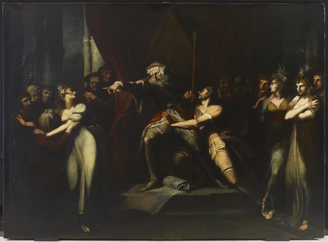 Lear verbannt Cordelia von Johann Heinrich Füssli