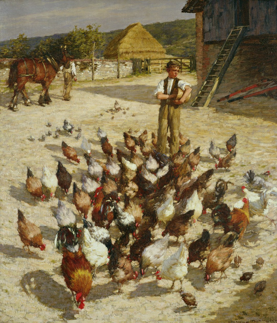 Eine Farm in Sussex von Henry Herbert La Thangue