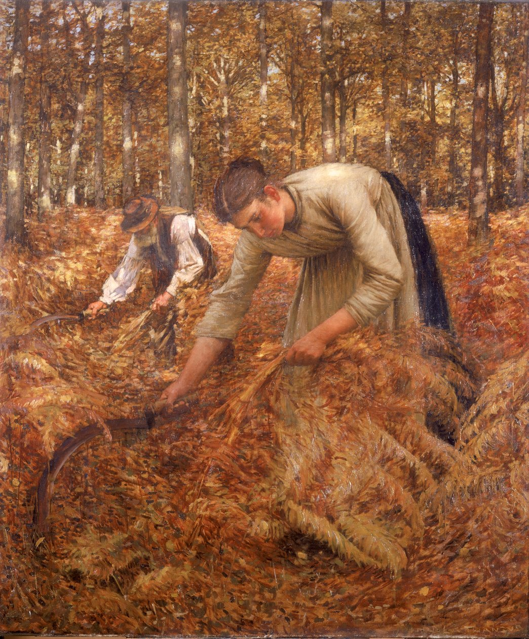 Farn sammeln, ca. 1899 von Henry Herbert La Thangue