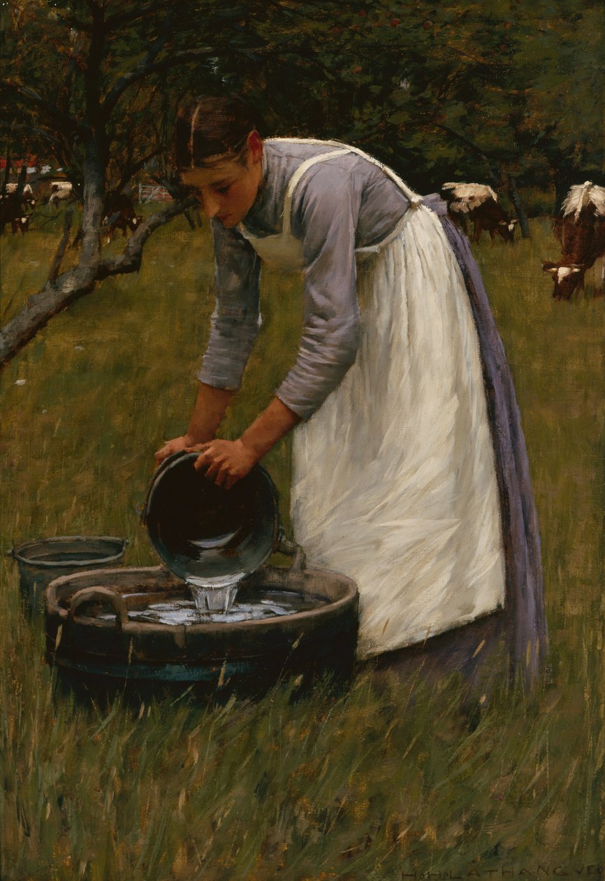 Die Kühe tränken von Henry Herbert La Thangue