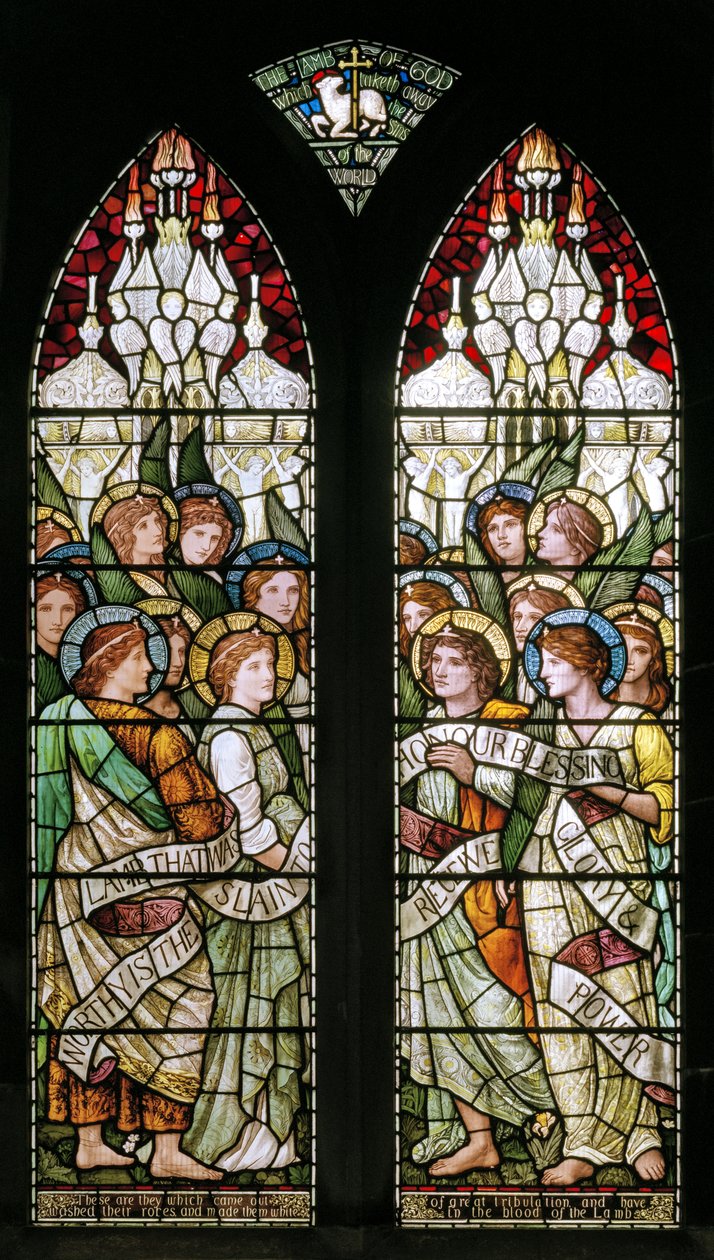 Bakewell, All Saints, Das Lamm Gottes, 1893 von Henry Holiday