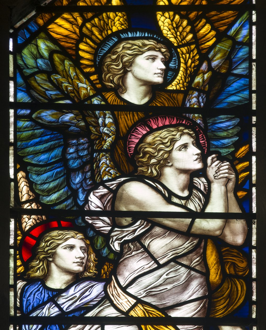 Buckland, St. Maria, Die Barcote-Kapelle, Lobende Engel, 1889 von Henry Holiday