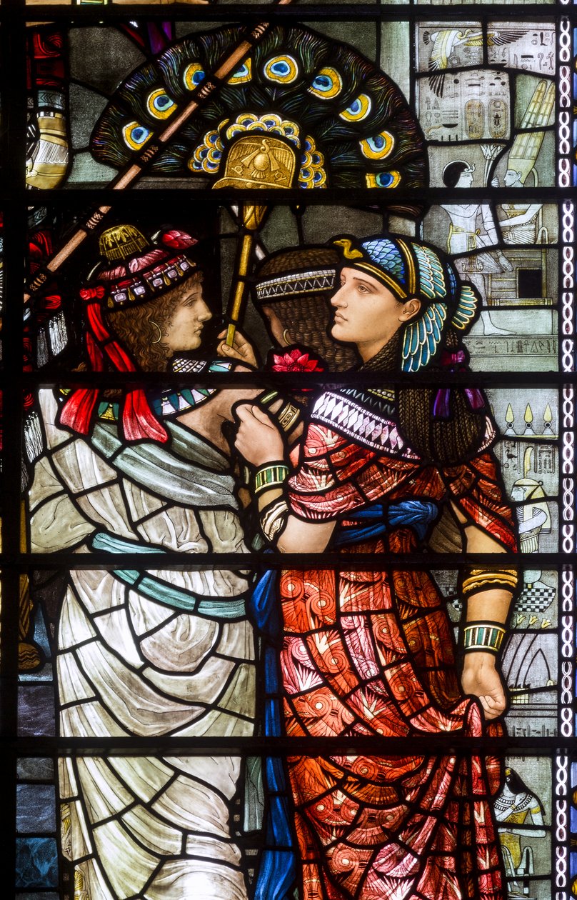 Durham Cathedral, Moses verlässt den Hof des Pharao (Detail), 1895 von Henry Holiday