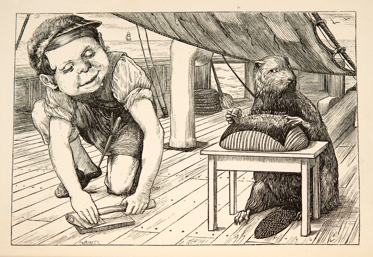 Der Biber schaute immer in die entgegengesetzte Richtung, veröffentlicht 1876 von Henry Holiday