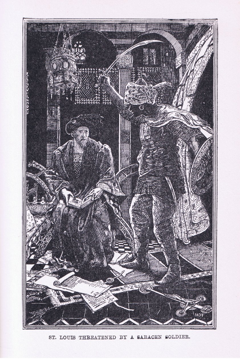 St. Ludwig wird vom Sarazenen-Soldaten bedroht, 1912 von Henry Justice Ford
