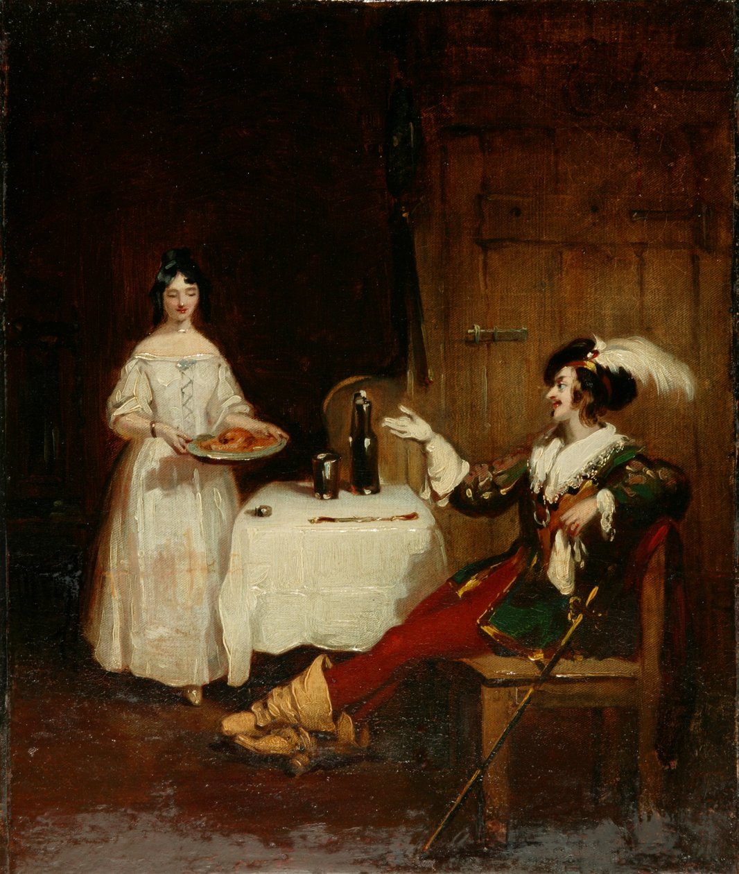 Sir Piercie Shafton und Mysie Harper, ca. 1831 von Henry Liverseege