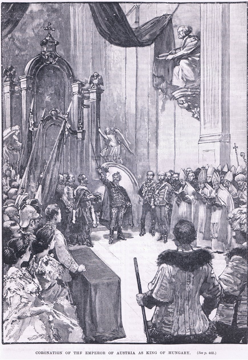 Krönung des Kaisers von Österreich zum König von Ungarn, 1868 n. Chr. von Henry Marriott Paget