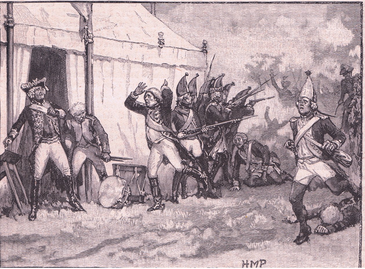 Überraschung für Friedrich bei Hochkirch AD 1758 von Henry Marriott Paget
