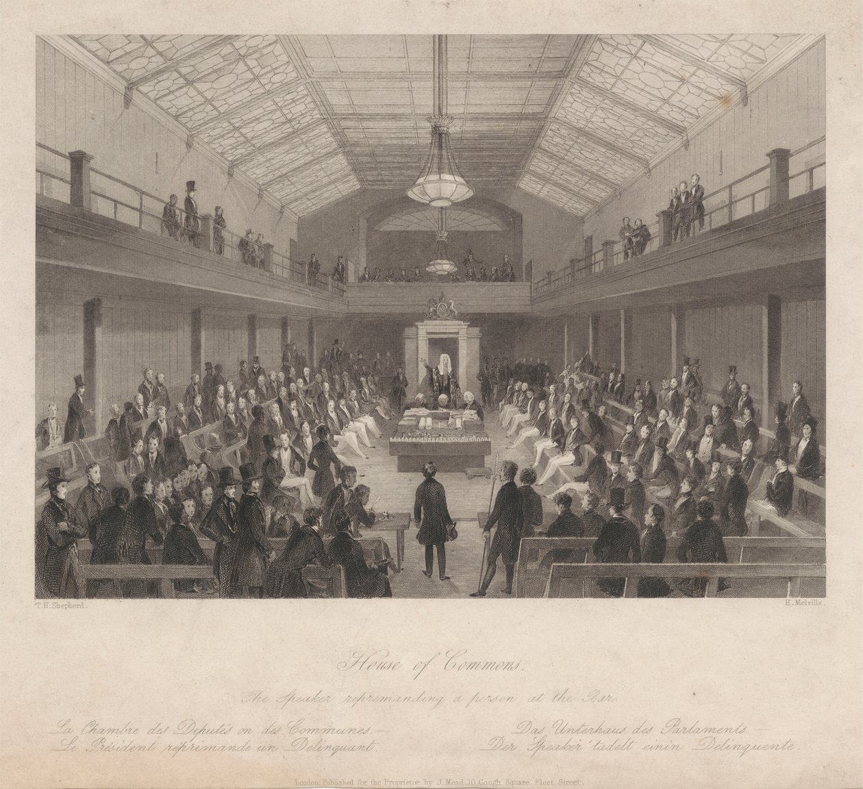 House of Commons (Der Sprecher rügt eine Person an der Bar) von Henry Melville
