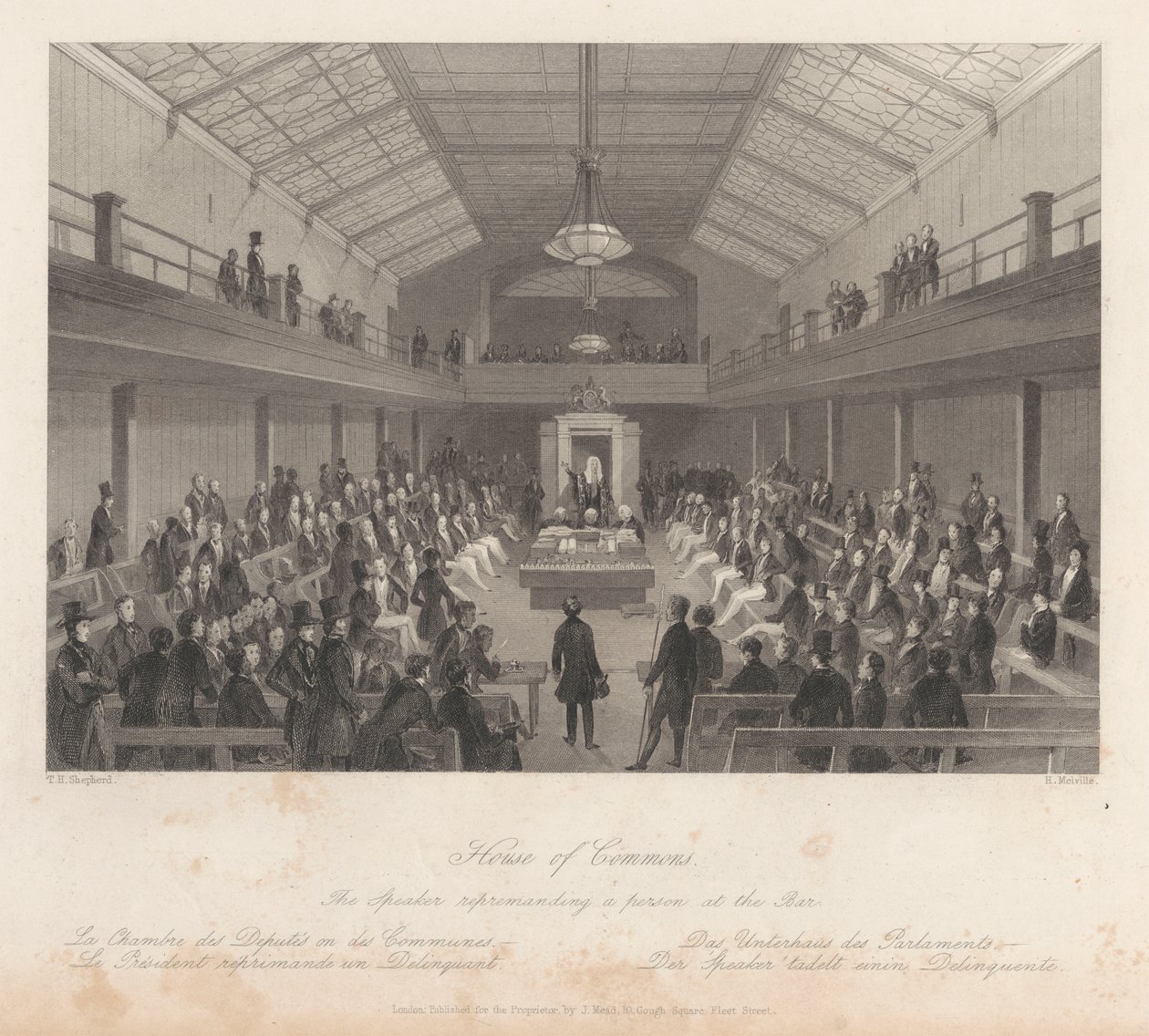 House of Commons (Der Sprecher rügt eine Person an der Bar) von Henry Melville