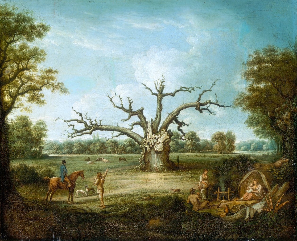 Die Fairlop-Eiche, Hainault Forest, 1816 von Henry Milbourne