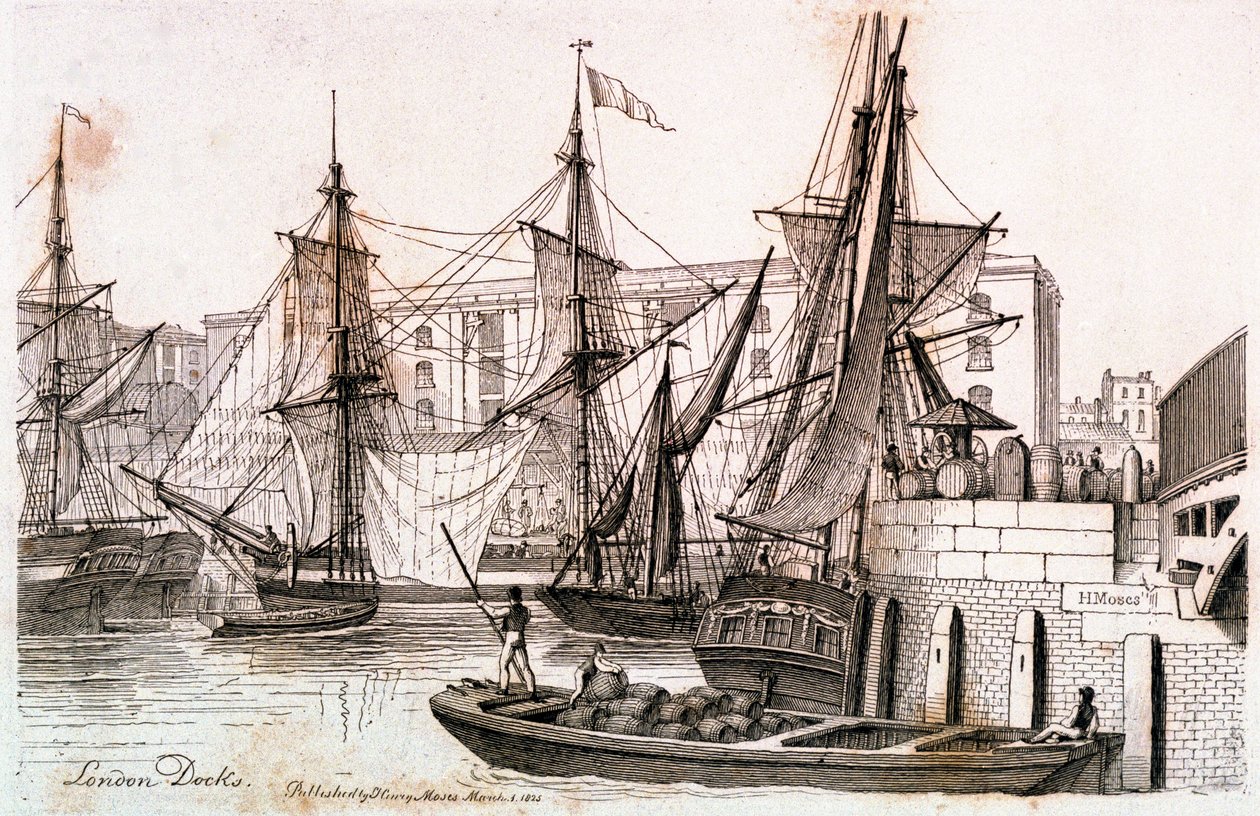 Londoner Docks von Henry Moses