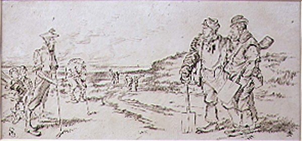 Die Straßenarbeiter von den Golfern gestört, Illustration aus der Zeitschrift 